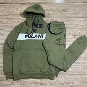 Fulani Olive Green Hoodie and Joggers Set